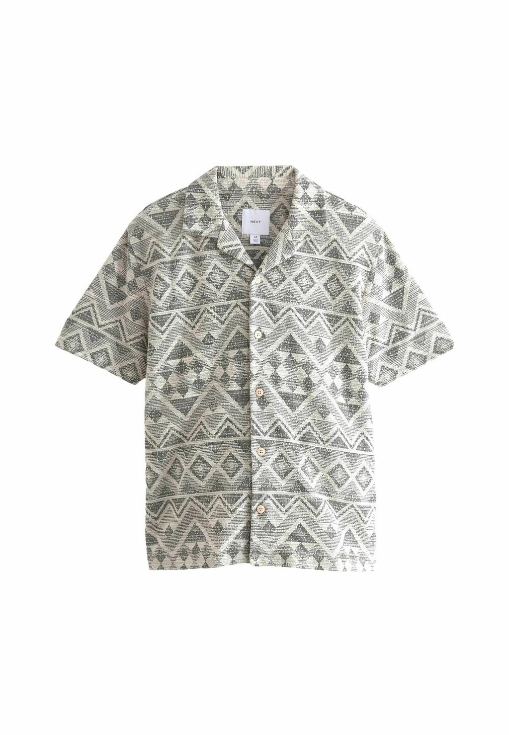 

Рубашка TEXTURED SHORT SLEEVE REGULAR FIT Next, серый