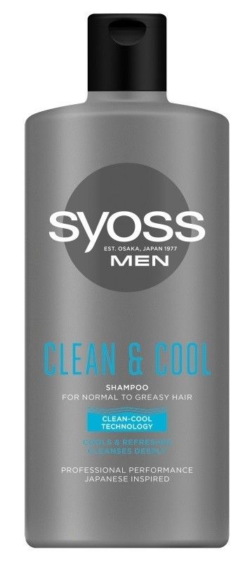 Syoss Men Clean & Cool шампунь, 440 ml