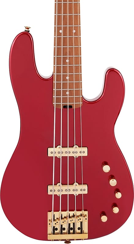 цена Басс гитара Charvel Pro-Mod San Dimas Bass JJ V 5-String Bass Guitar, Candy Apple Red