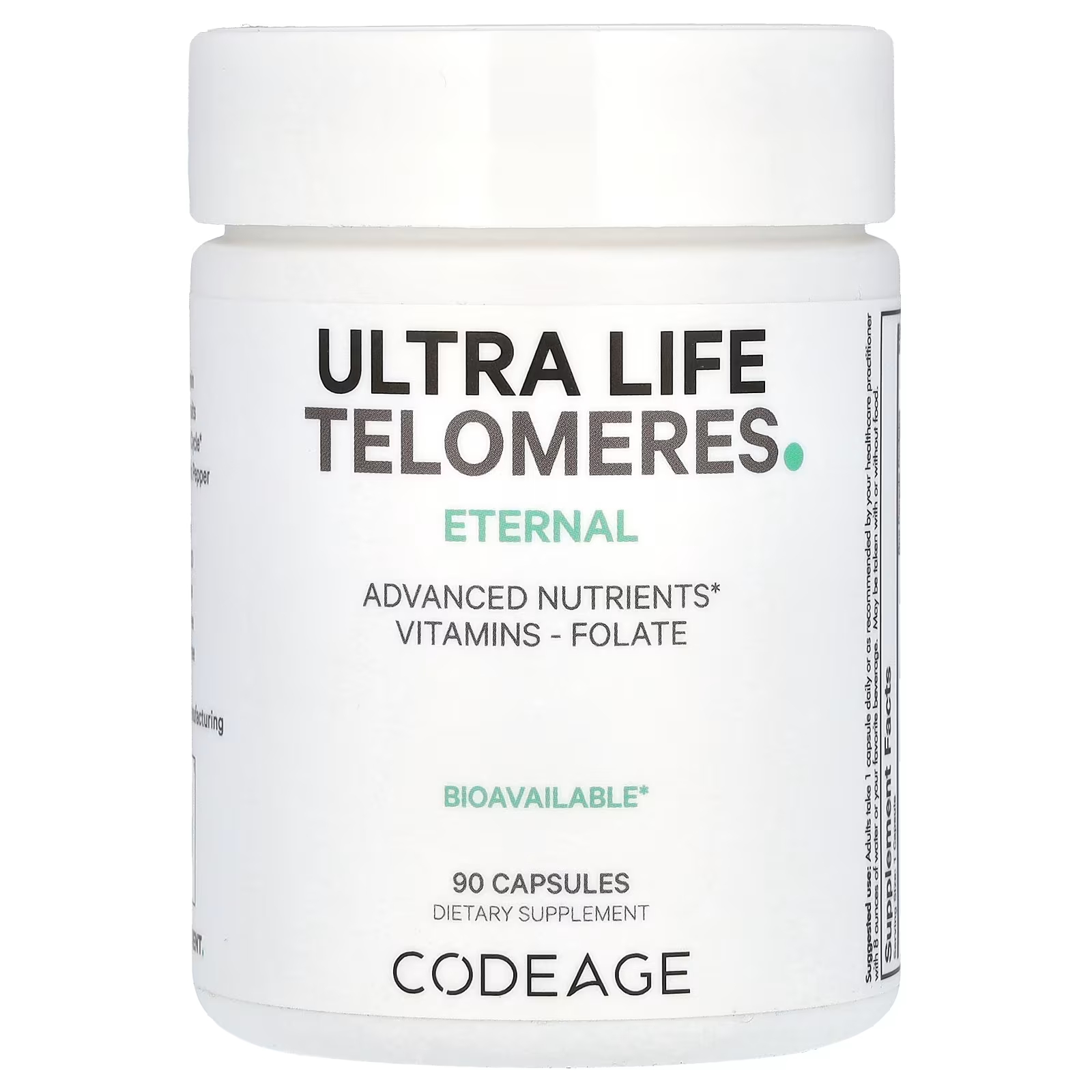 Codeage Ultra Life Теломеры 90 капсул codeage liposomal nad ultra centurion 90 капсул