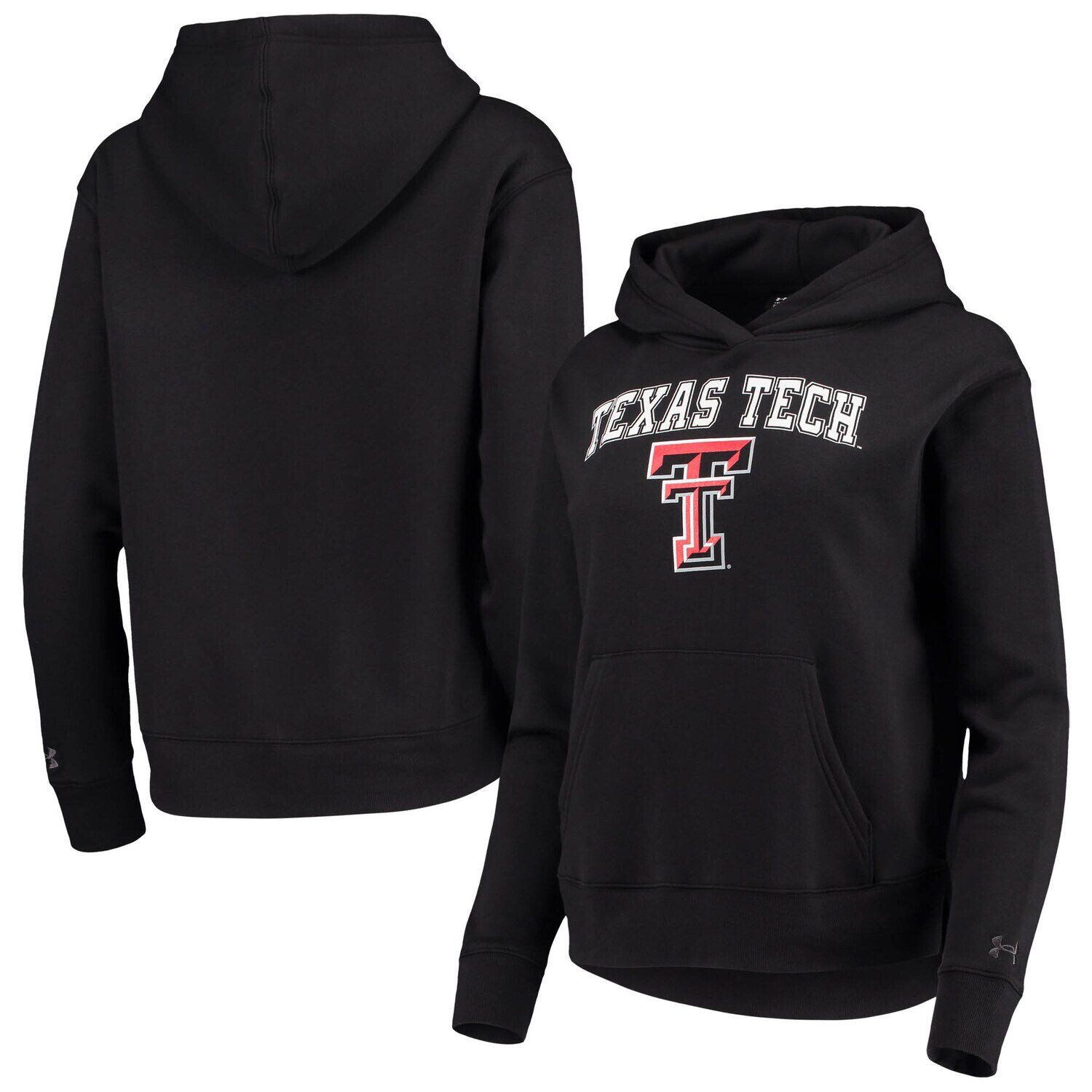 

Женский флисовый пуловер с капюшоном Under Armour Black Texas Tech Red Raiders All Day Team Under Armour