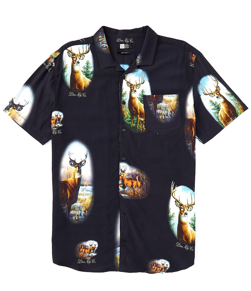 цена Lira Clothing Рубашка Myles с короткими рукавами из тканого материала, черный