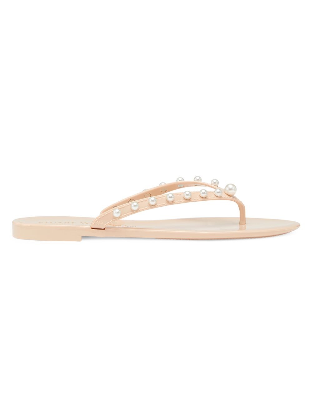 

Шлепанцы Glide Jelly с искусственным жемчугом Stuart Weitzman, бежевый