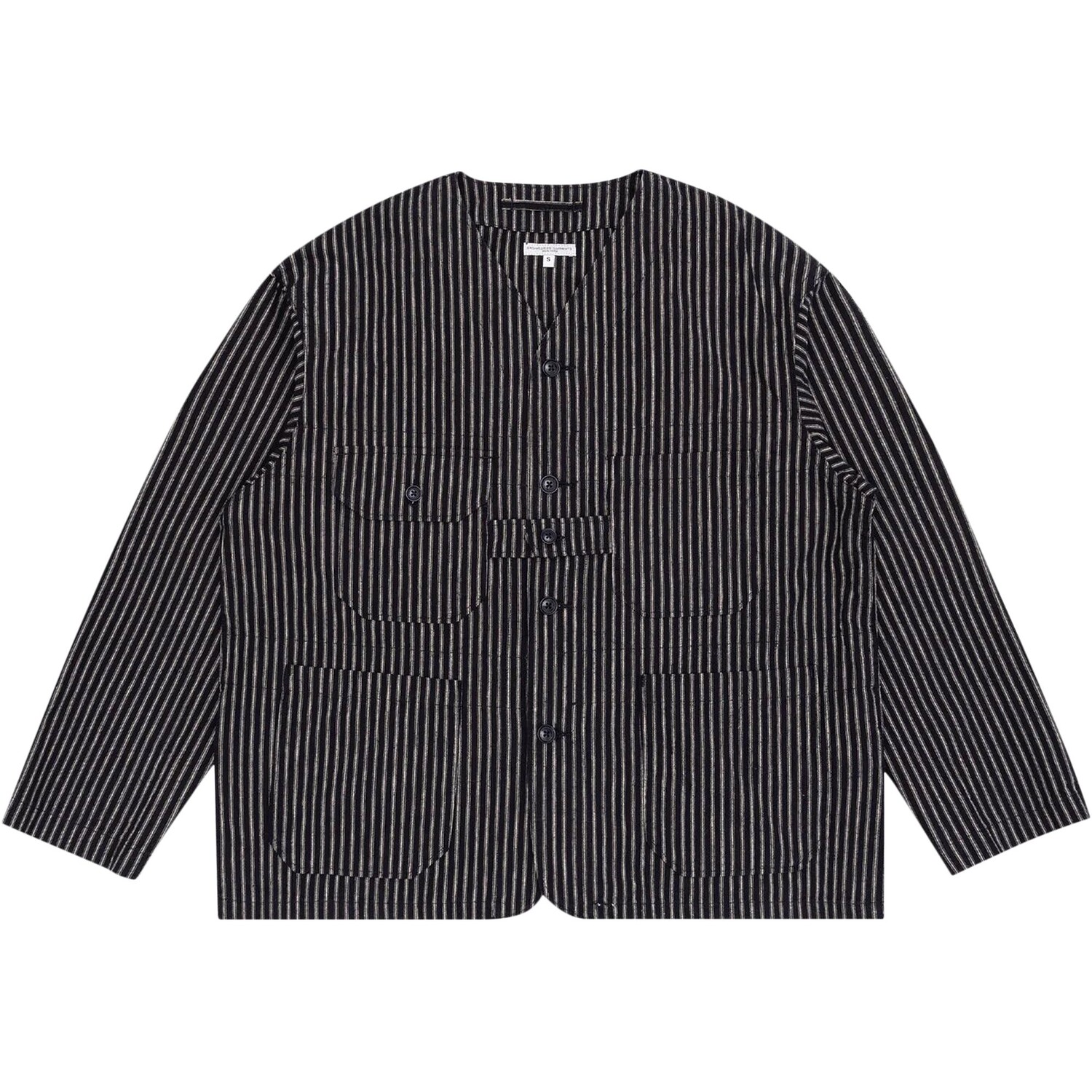 

Куртка-кардиган с полосками Engineered Garments LC, темно-синий/серый