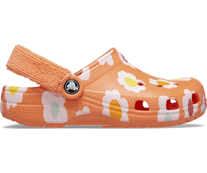 

Классические махровые сабо Zen Garden Crocs детские, цвет Persimmon / Multi