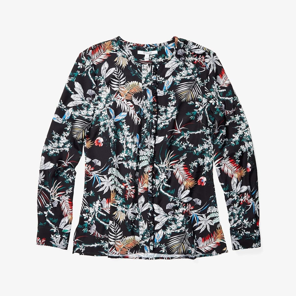 

Блуза Derek Lam 10 Crosby Ava Blouse w/ Ruffle Detail, черный