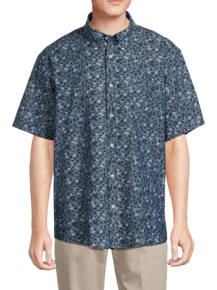 

Рубашка с микро цветочным принтом Brooks Brothers, цвет Chambray