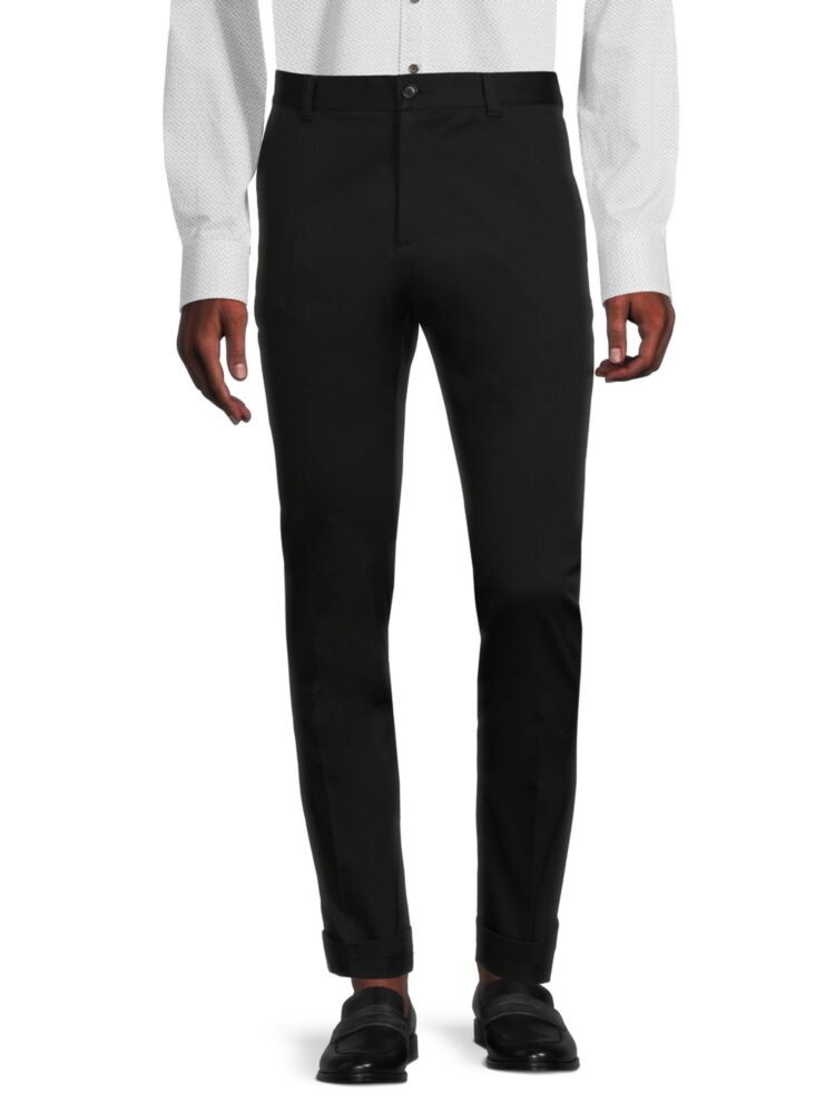 

Твердые брюки Versace, черный