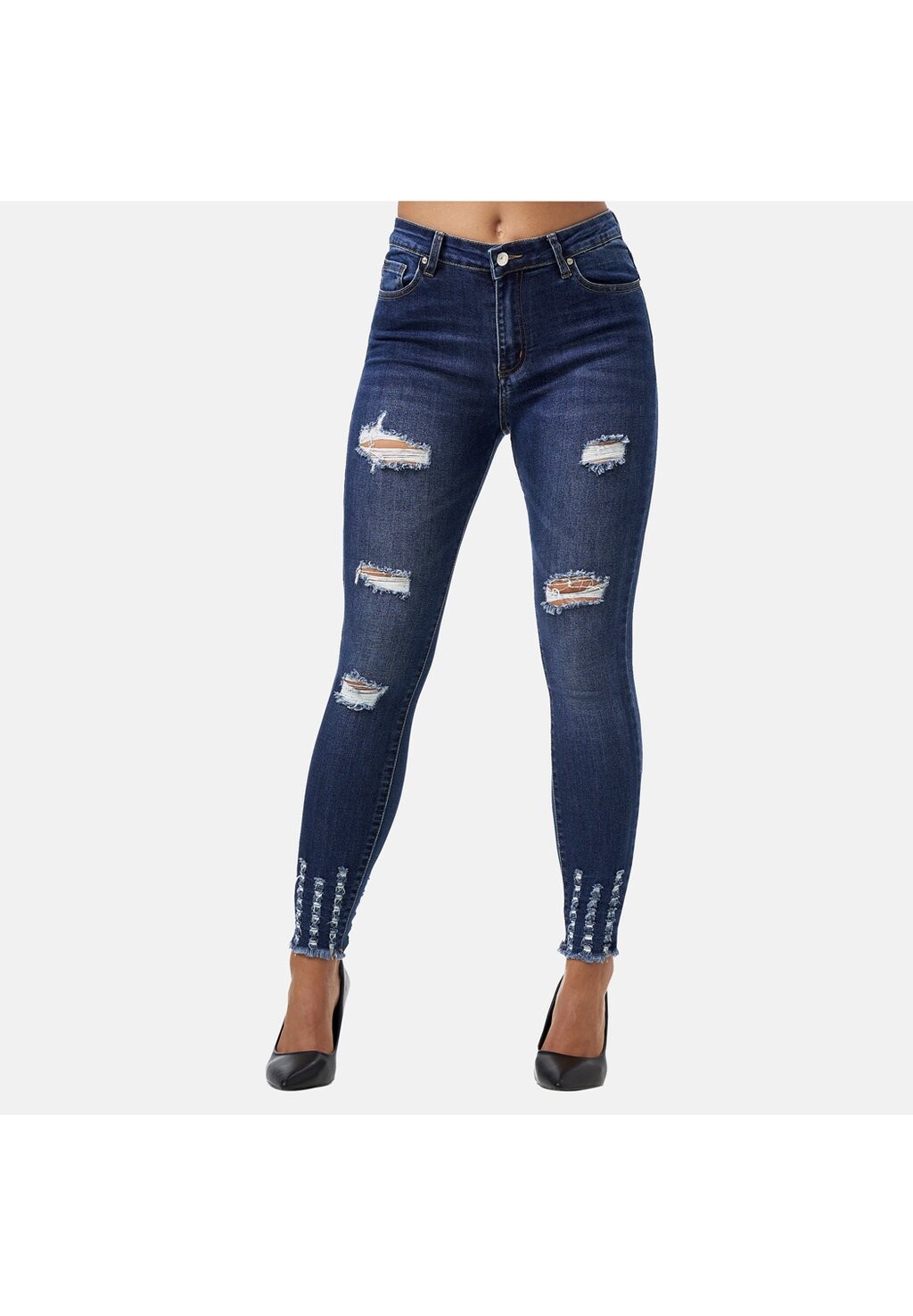 

Джинсы скинни Highwaist Destroyed Elara, синий