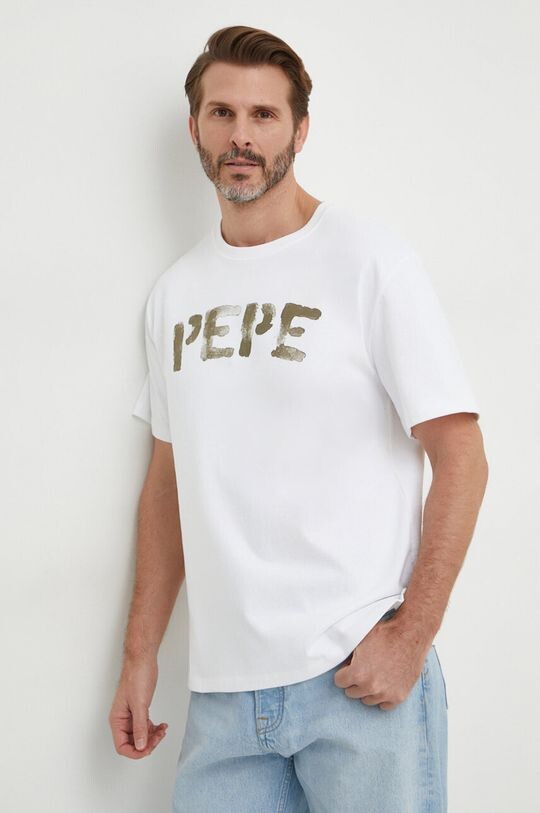 

Хлопковая футболка Pepe Jeans, белый