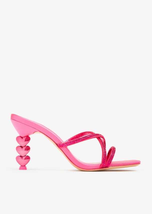 Мюли Sophia Webster Aphrodite Mid, розовый розовые туфли на каблуке с тройным сердечком mach