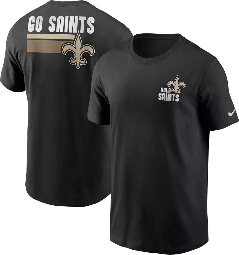 

Мужская черная футболка с надписью Nike New Orleans Saints Blitz