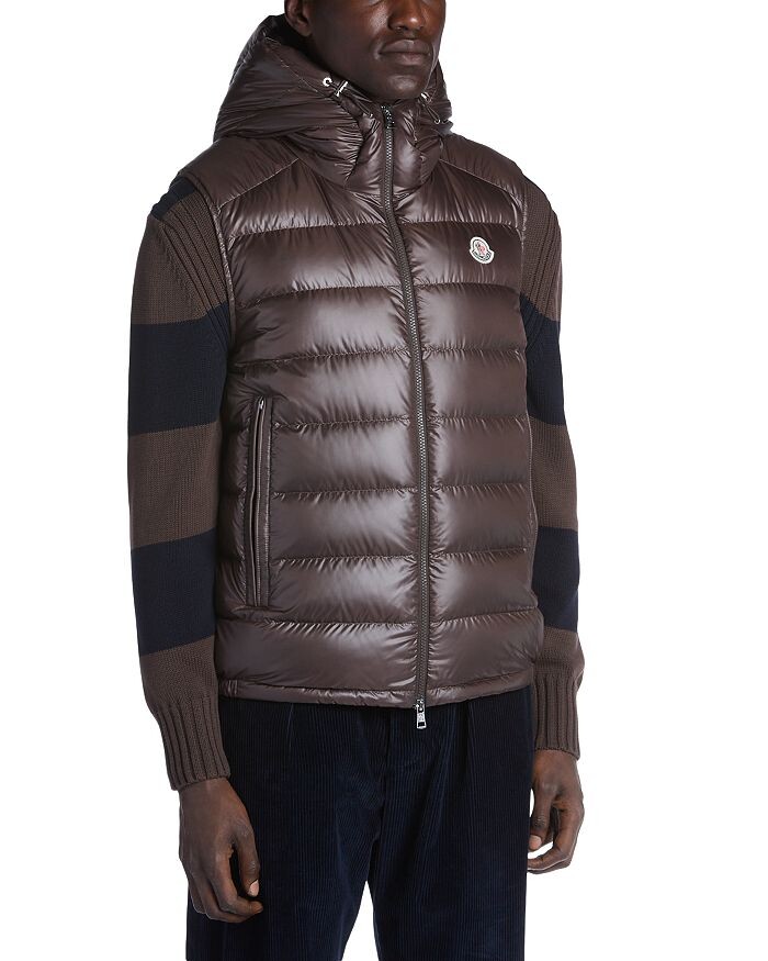 

Moncler Barant Пуховый жилет с капюшоном, коричневый