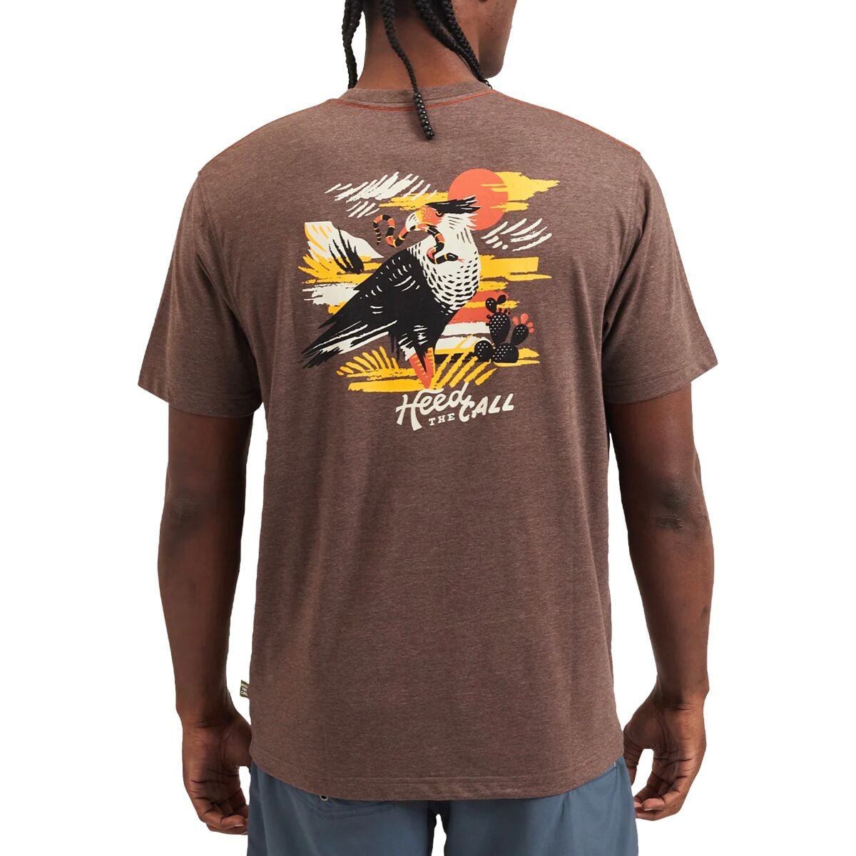 Выбрать футболку Howler Brothers, цвет caracara/espresso heather цена и фото