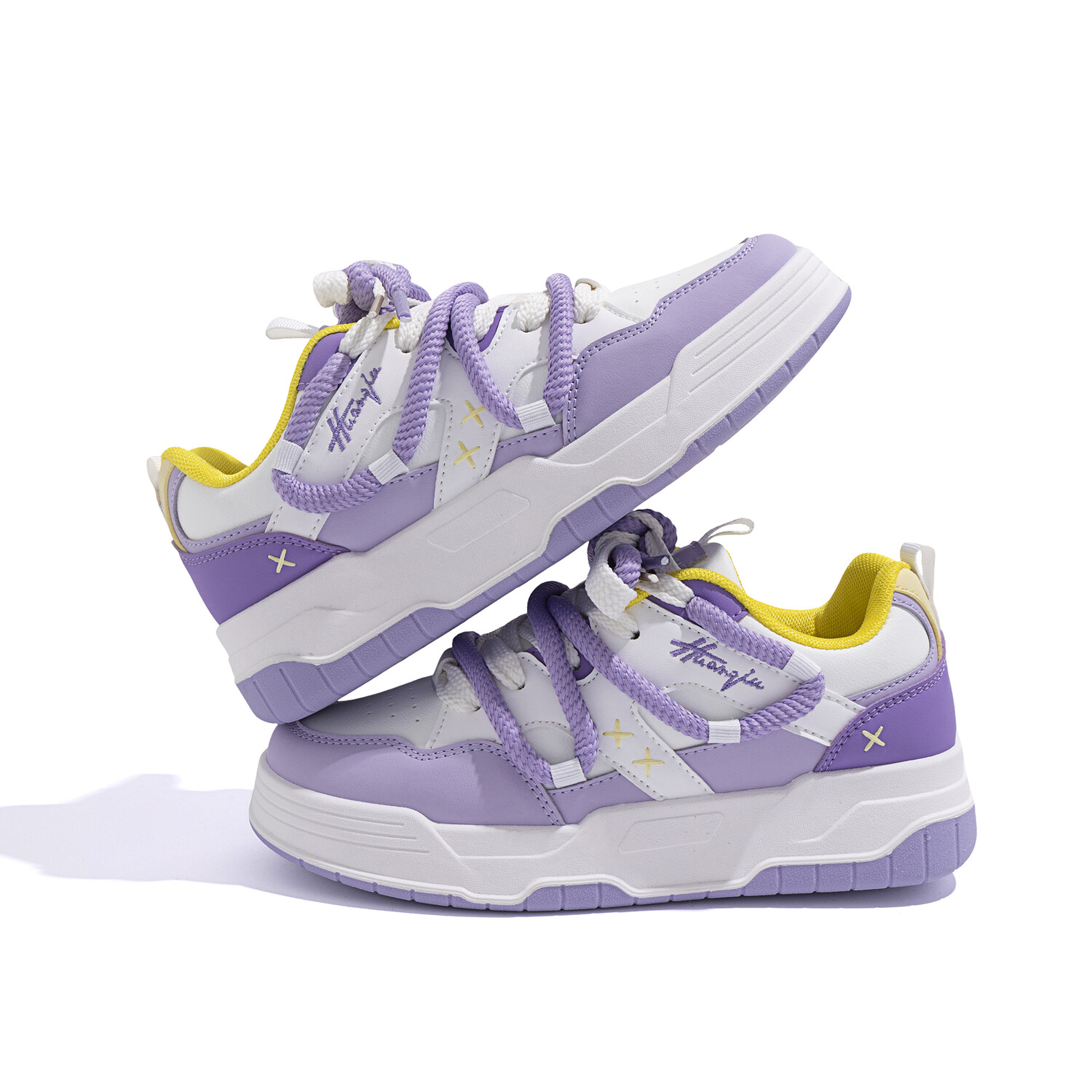 

Кроссовки HUANQIU Skateboarding Shoes Women's Low-top White/Purple, фиолетовый