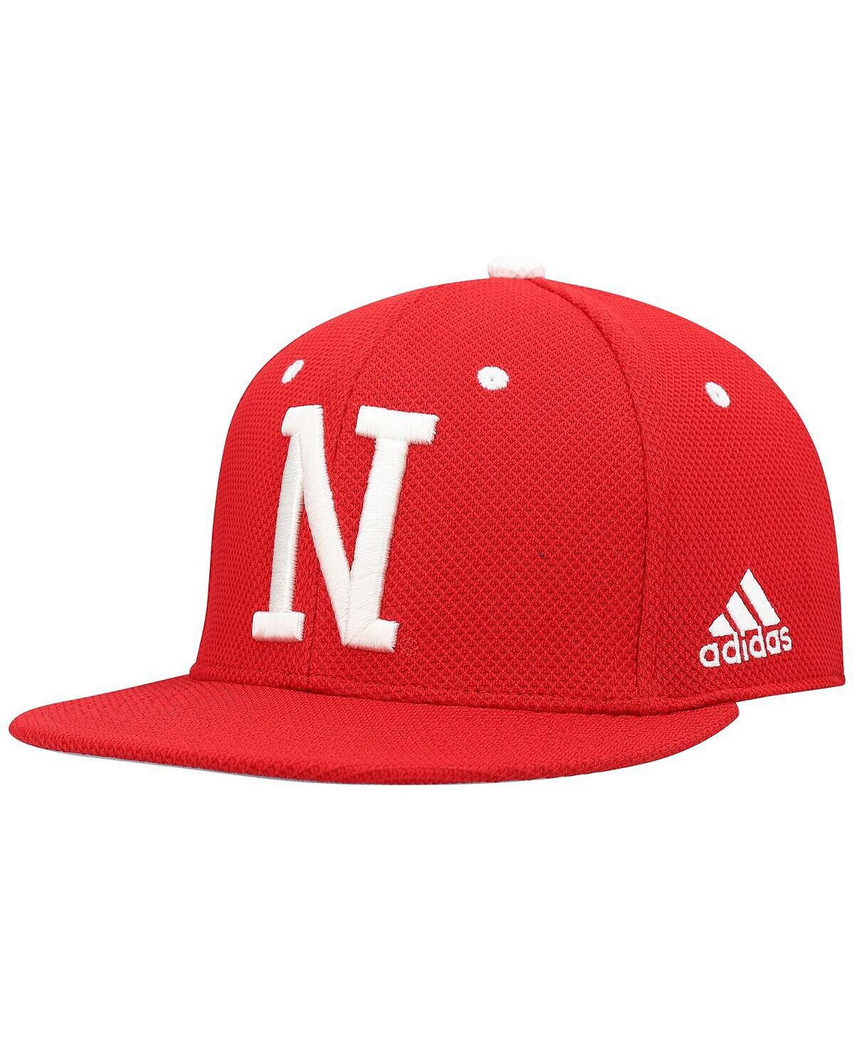 

Мужская облегающая бейсболка Scarlet Nebraska Huskers On-Field Team adidas