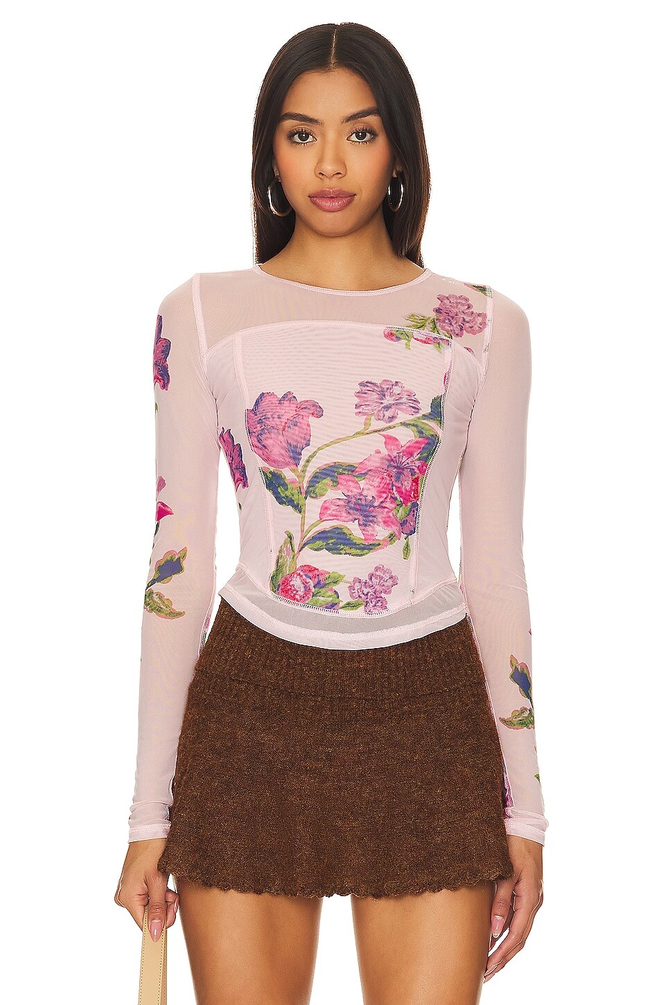 

Топ Free People Bettys Garden In Pink Combo, цвет Pink Combo