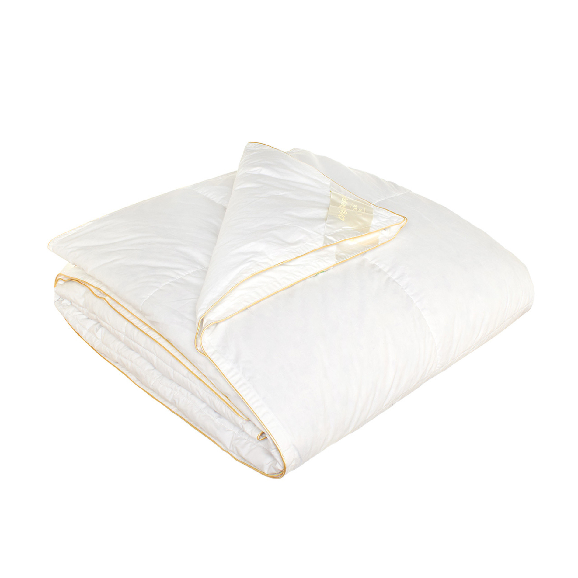 4-сезонное хлопковое одеяло с набивкой из натурального пуха Coincasa, белый фотообои перья 210х200 см 130 г м