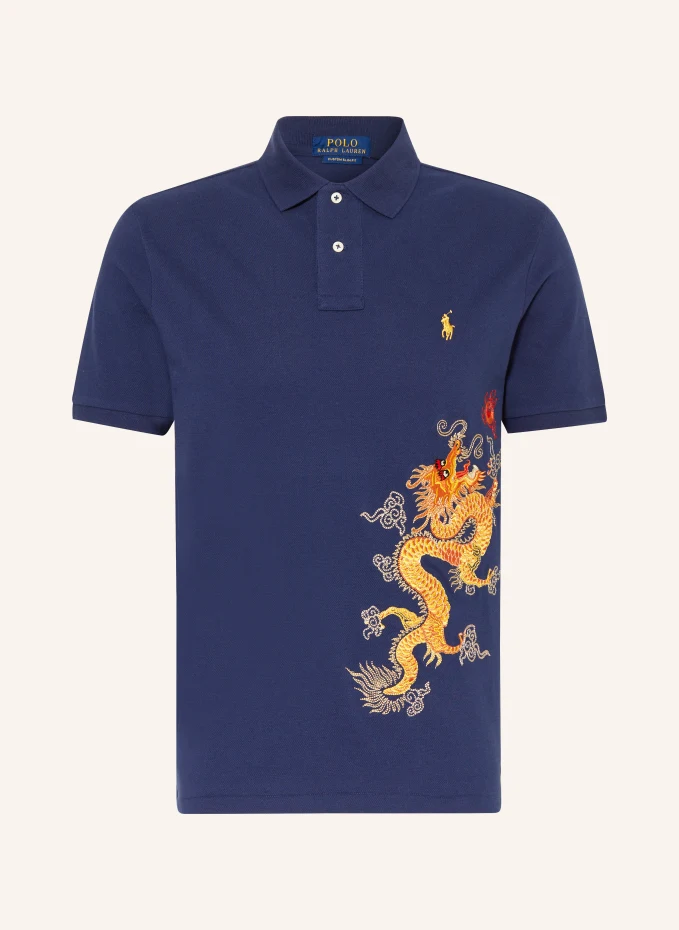 

Рубашка-поло из пике Polo Ralph Lauren, синий