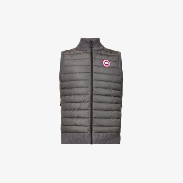 

Жилет из шерсти и пуха с высоким воротником Canada Goose, серый