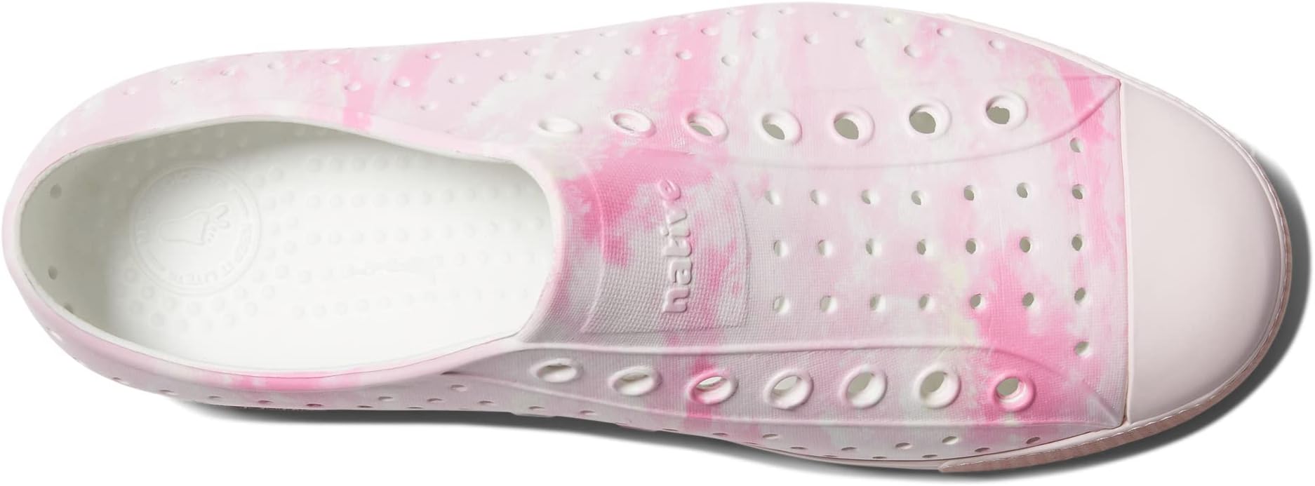 Кроссовки Jefferson Sugarlite Print Native Shoes, цвет Shell White/Milk Pink/Pink Clouds кроссовки native shoes jefferson print цвет shell white milk pink boxfish blob