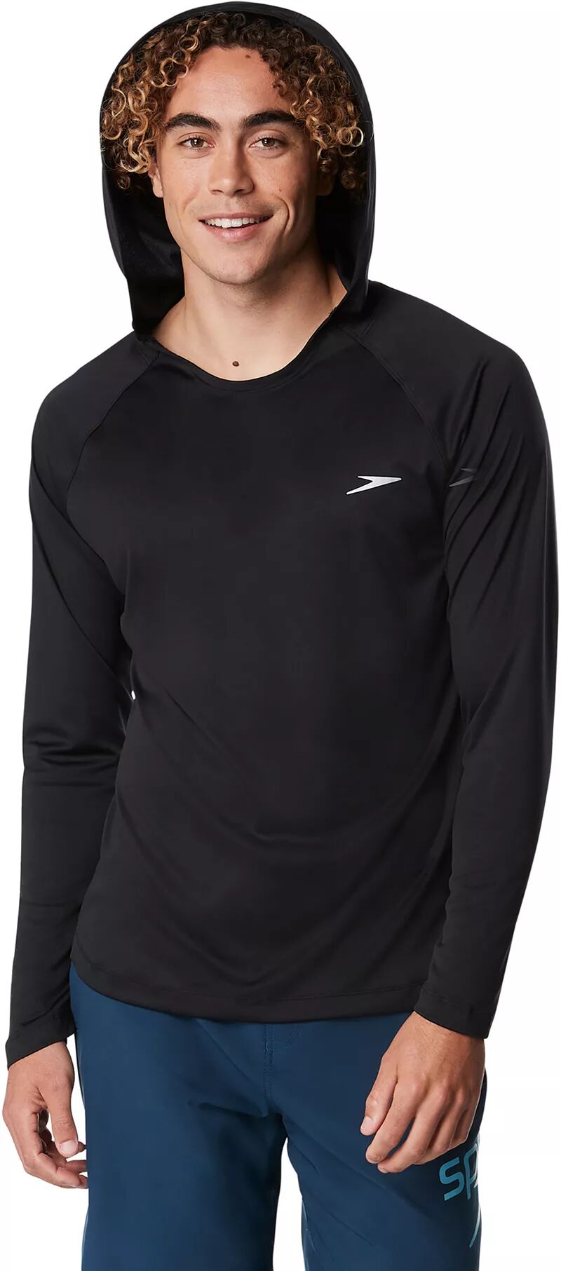 цена Мужская рубашка для плавания Speedo с капюшоном и длинными рукавами