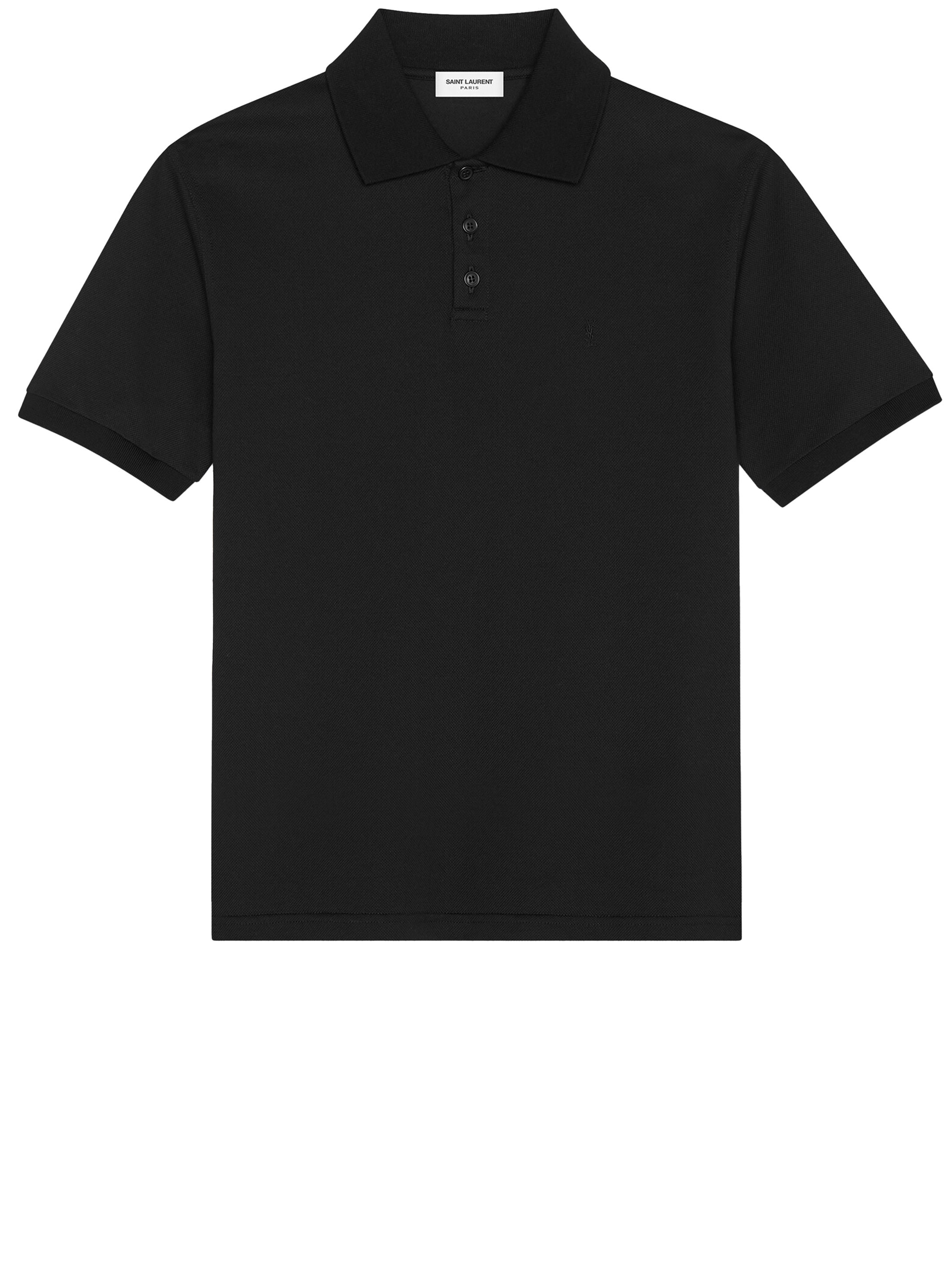 Рубашка Saint Laurent Monogram polo, черный