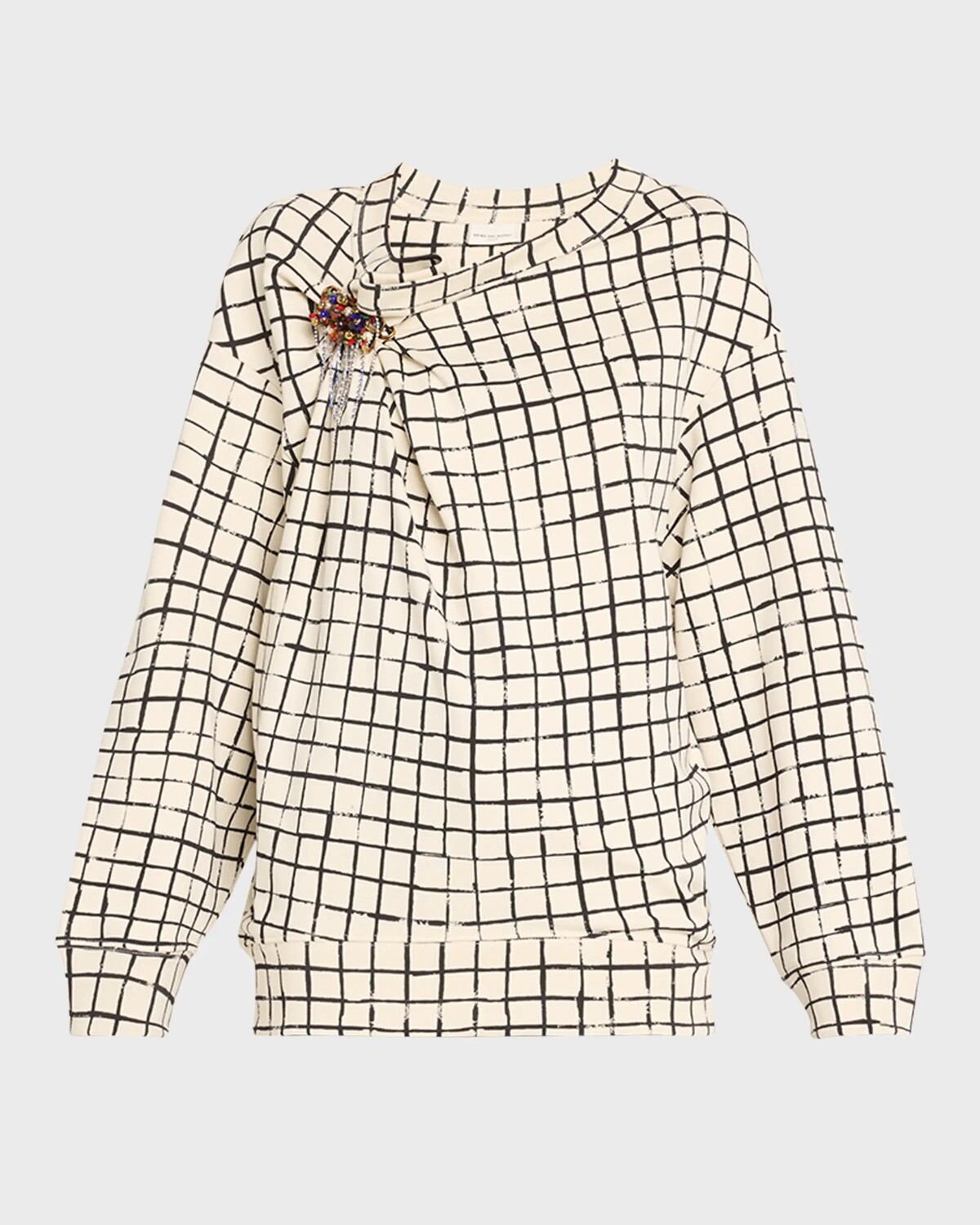 

Свитер Хэтти с оконным стеклом Dries Van Noten, цвет Ecru