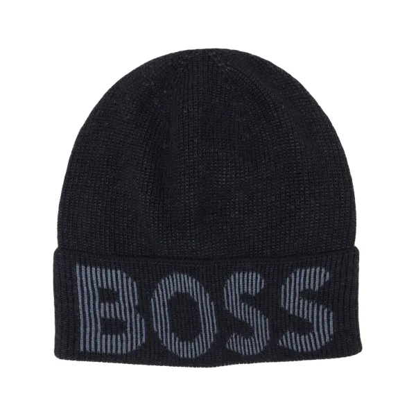 

Ламическая шапка с добавлением шерсти Boss, синий