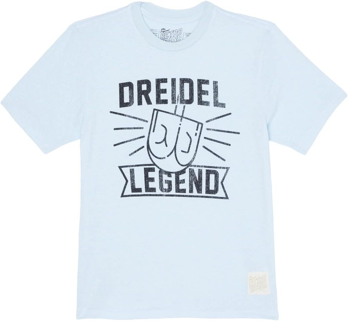 

Футболка The Original Retro Brand Kids Tri-Blend Dreidel Legend Crew Neck Tee, цвет Streaky Light Blue