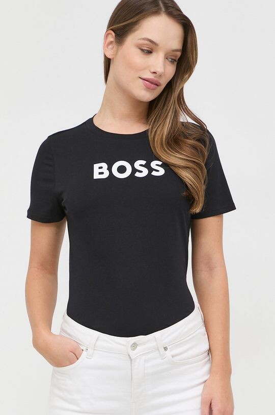 

Хлопковая футболка Boss, черный