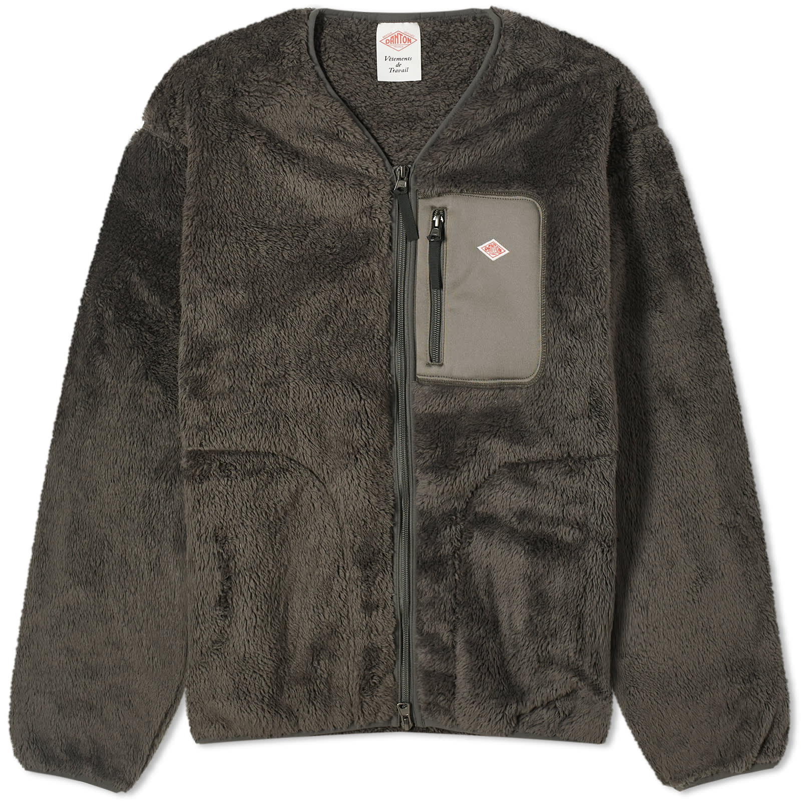 цена Куртка Danton High Pile Fleece V Neck, цвет Charcoal