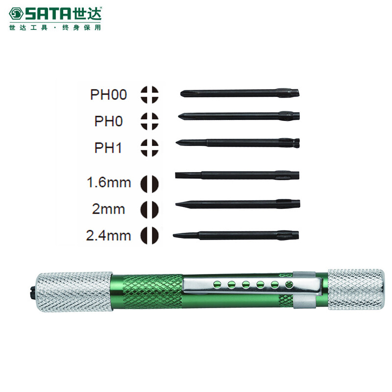 Набор мини-отверток SATA, 6 предметов, шлицевая и крестообразная 03141, в наличии