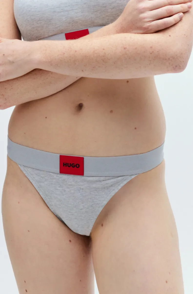 

Трусики HUGO Underwear "RED LABEL", логотип на эластичном поясе, серый