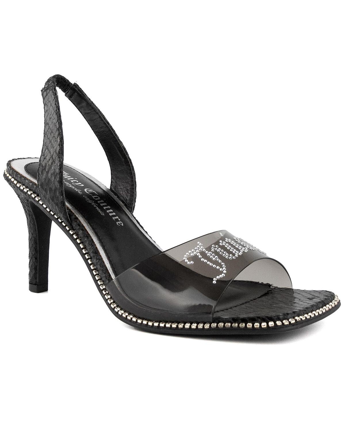 

Женские классические сандалии Greysi Lucite с ремешком Juicy Couture, черный