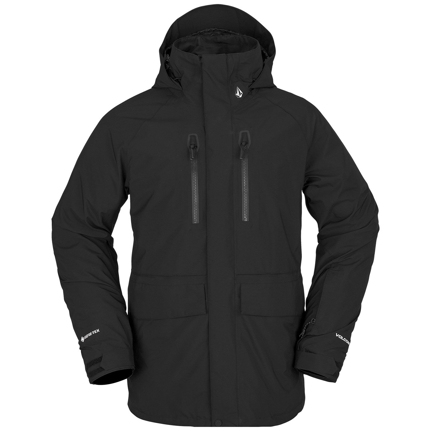 Утепленная куртка Volcom Stone Stretch GORE-TEX, черный брюки stone stretch gore tex мужские volcom черный