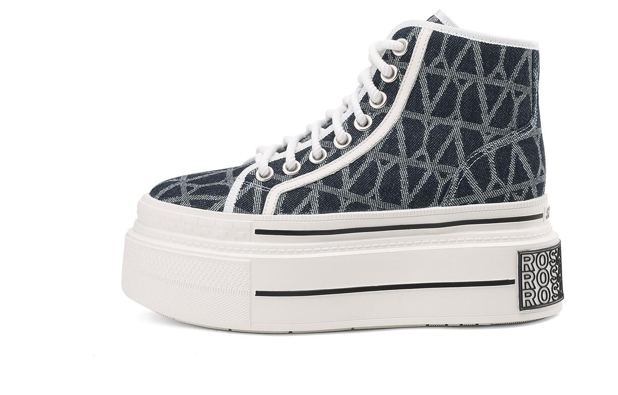 

Кроссовки rosa bianca Skateboarding Shoes Women's High-top, синий