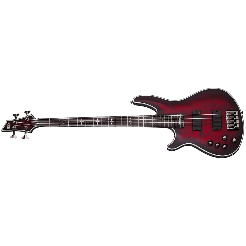 Басс гитара Schecter Hellraiser Extreme-4 LH Crimson Red Burst Satin CRBS Left-Handed Bass