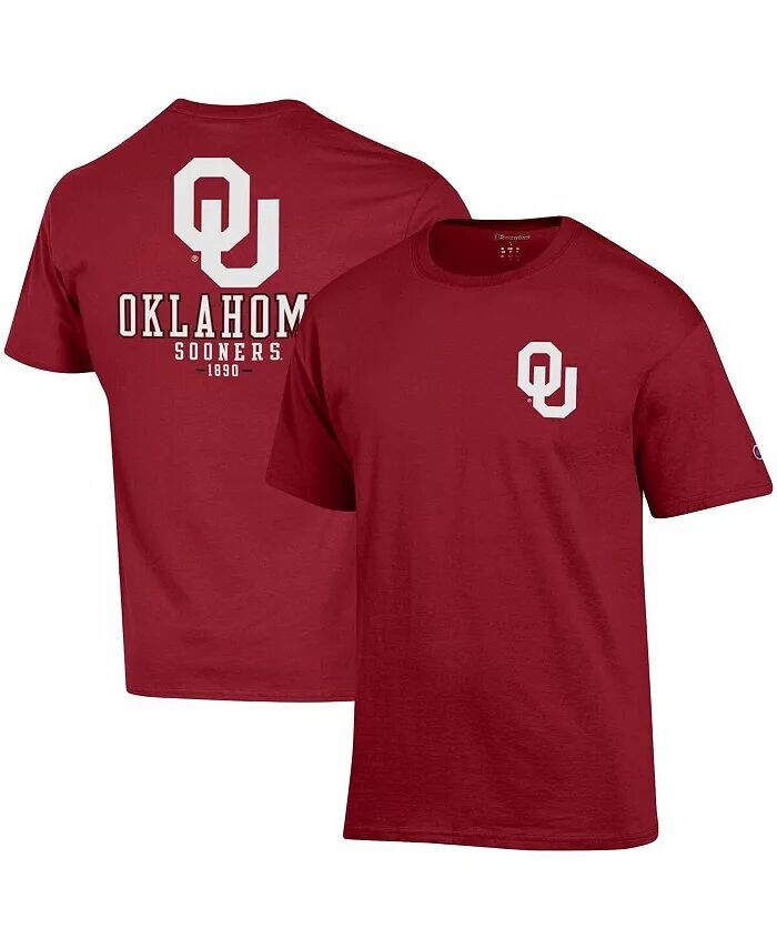

Мужская футболка Crimson Oklahomaooners Stack 2-Hit Champion, красный