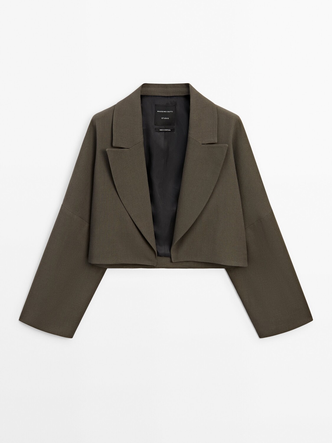 

Укороченный пиджак Massimo Dutti, коричневый