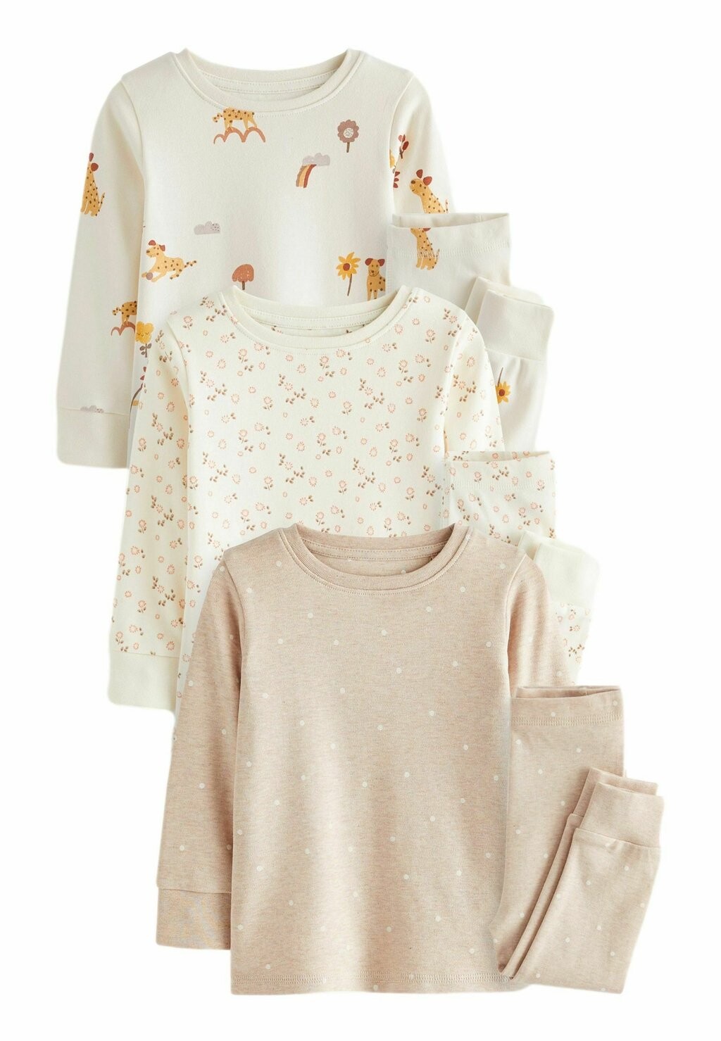 

Пижамы 3 Pack Long Sleeve Printed Next, цвет neutral character