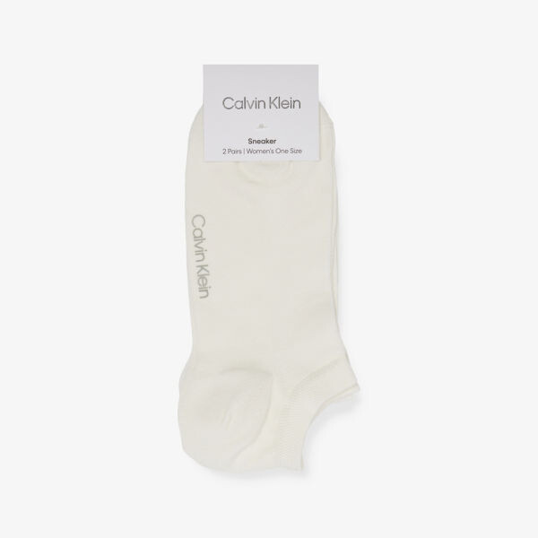 

Упаковка из двух эластичных тканых носков Mesh-Panel с низким вырезом Calvin Klein, белый