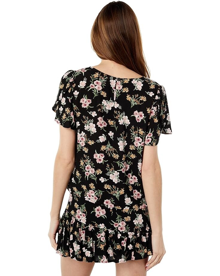 

Топ Saltwater Luxe Elena Short Sleeve Top, черный
