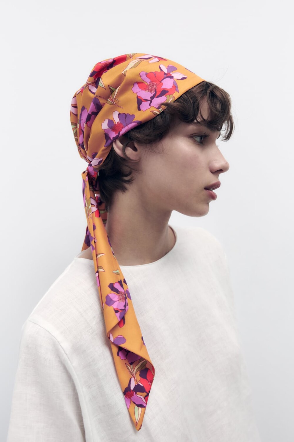 

Атласная кепка-тюрбан ZARA