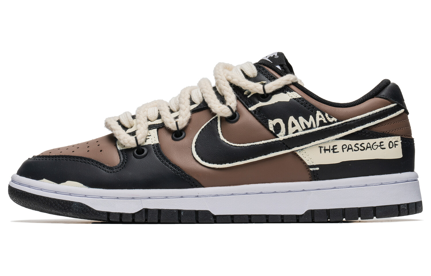 

Кроссовки для скейтбординга Dunk мужские низкие черные/коричневые Nike, Черный, Кроссовки для скейтбординга Dunk мужские низкие черные/коричневые Nike