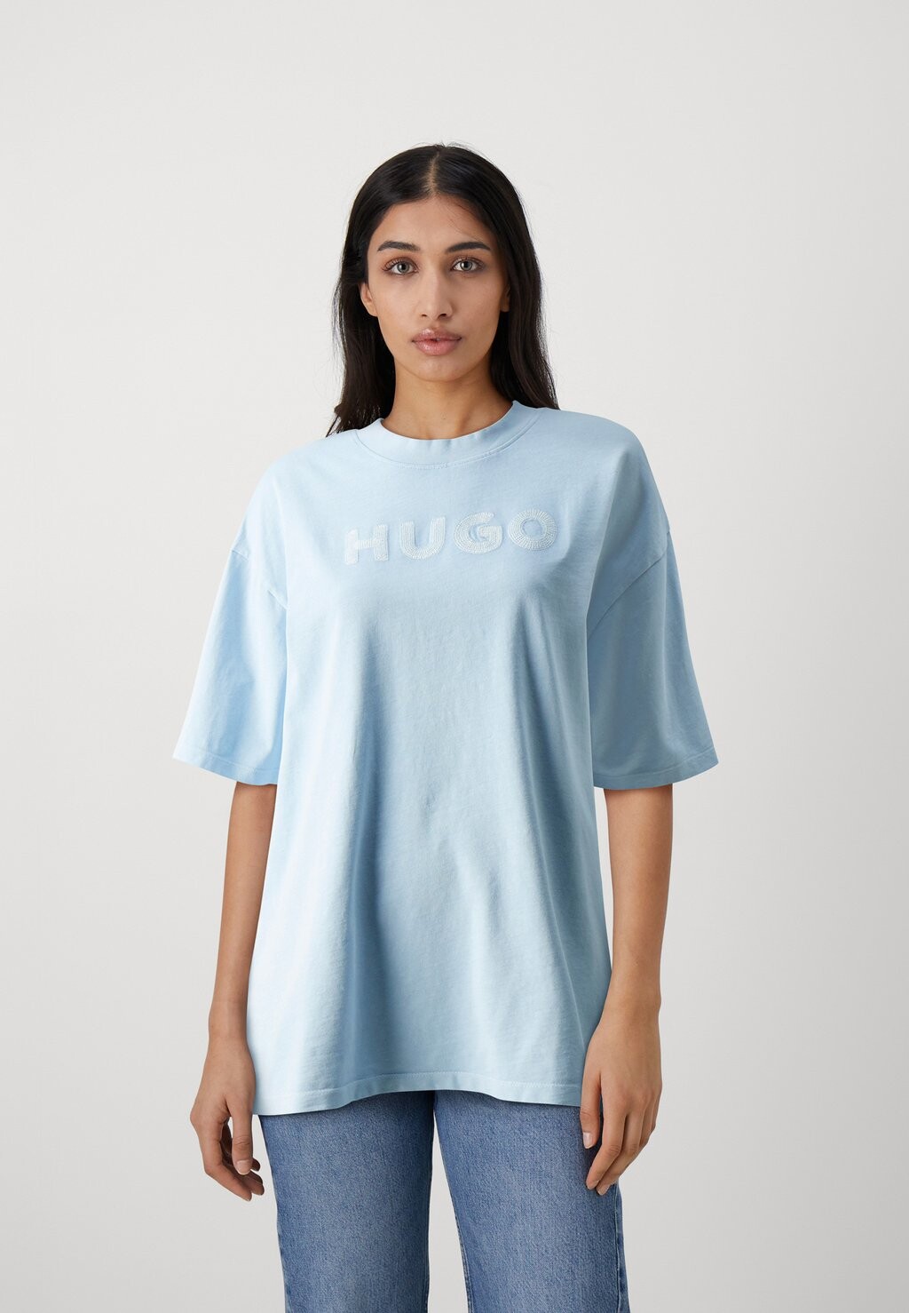 

Футболка с принтом DRISELA HUGO, цвет light blue