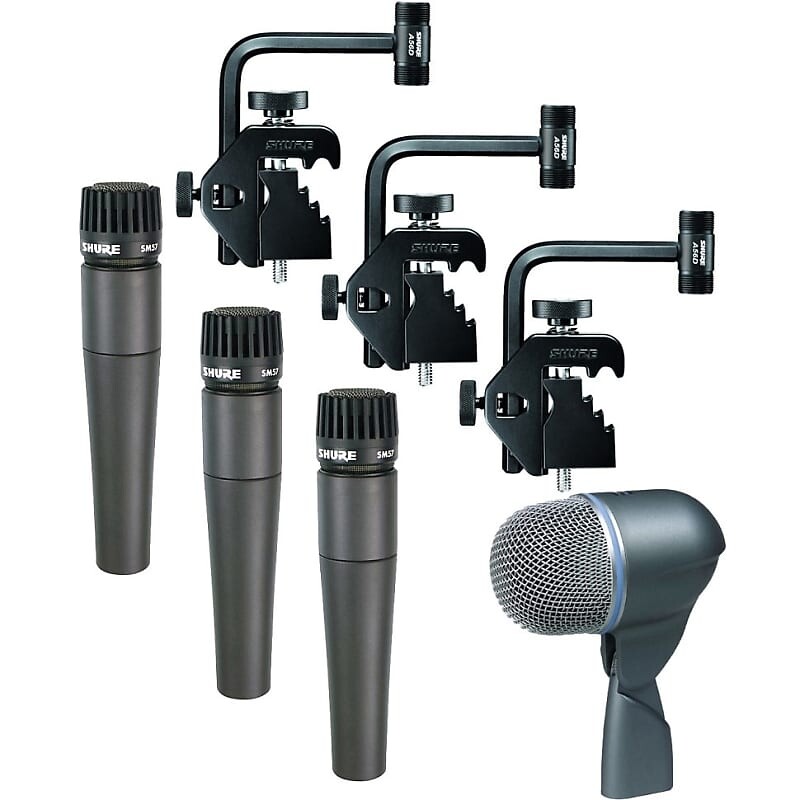 

Комплект барабанных микрофонов Shure DMK57-52 Drum Microphone Kit