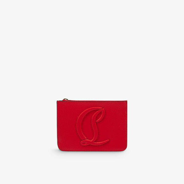 

Кожаный визитница By My Side Christian Louboutin, цвет loubi