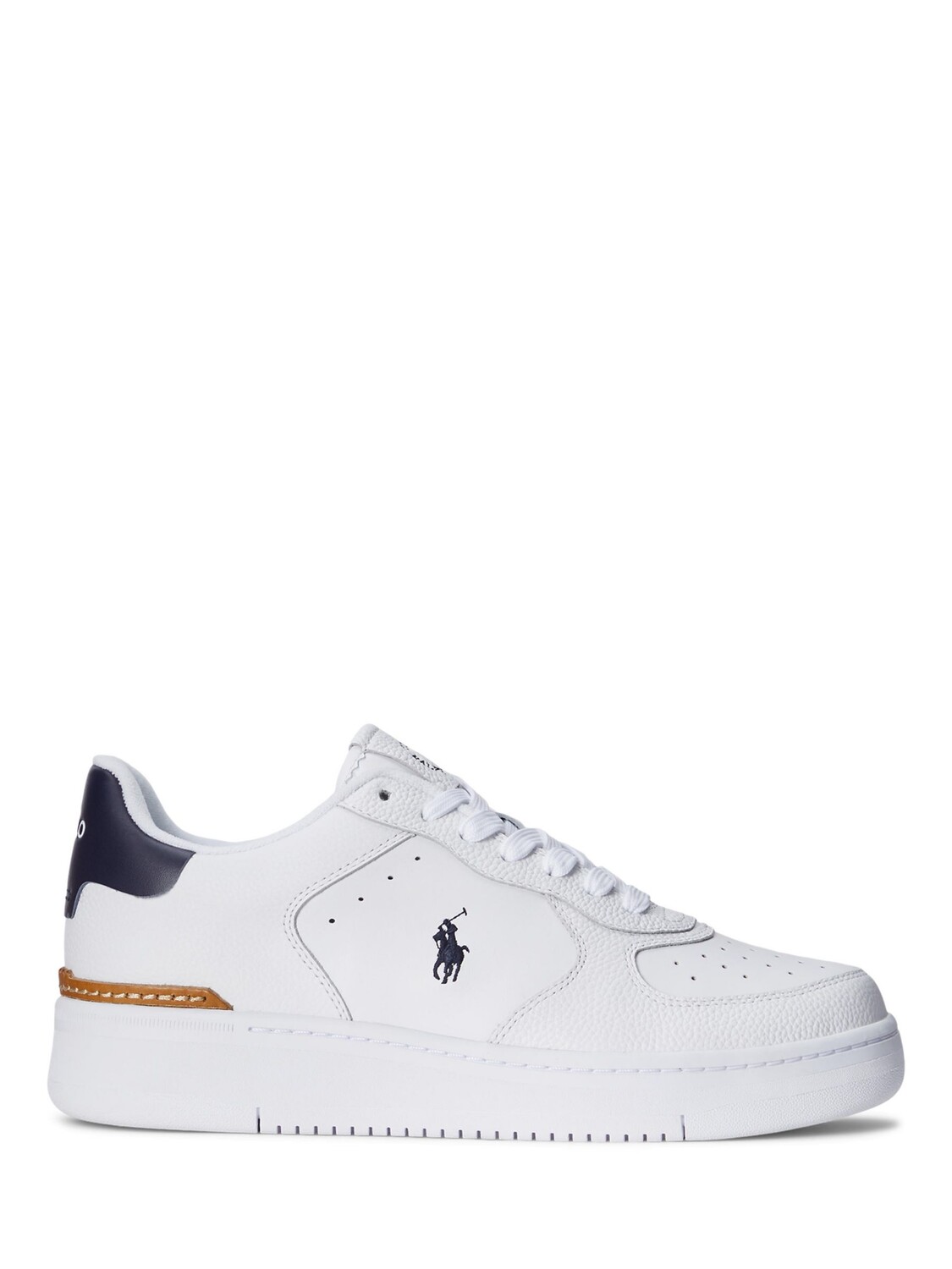 

Кожаные кроссовки Ralph Lauren Masters Court, белый/темно-синий