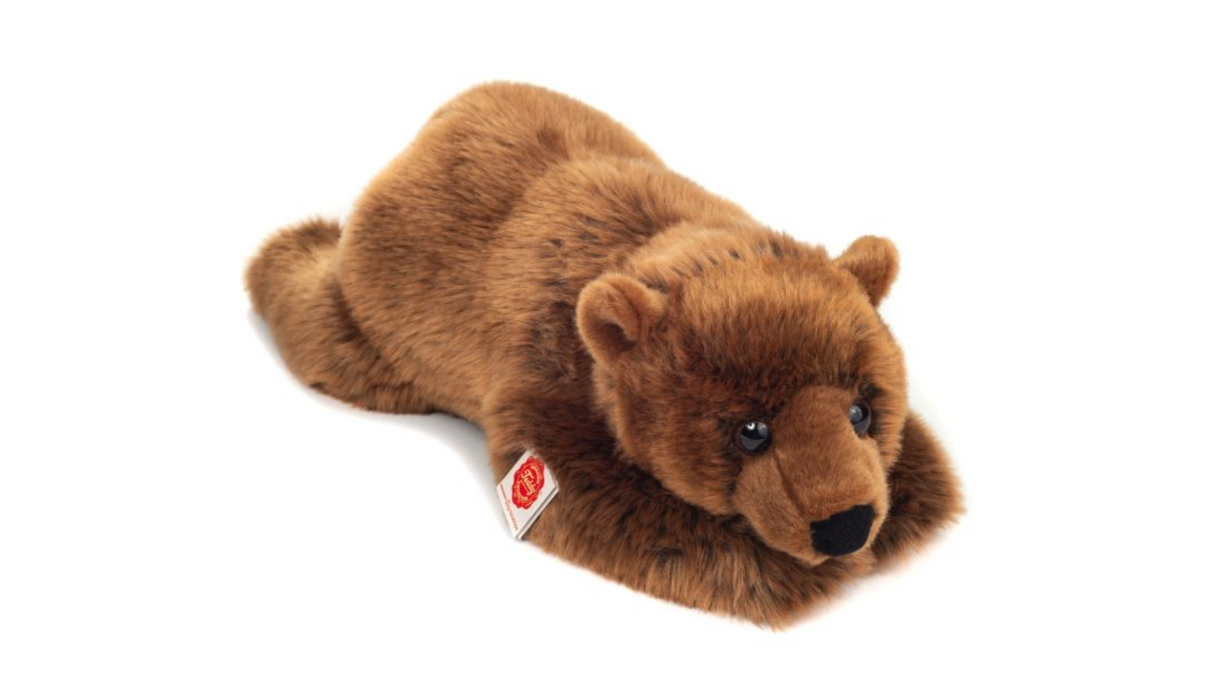 Мягкая игрушка бурый мишка лежащий 45 см Teddy-Hermann мишка тедди theodore 30 см